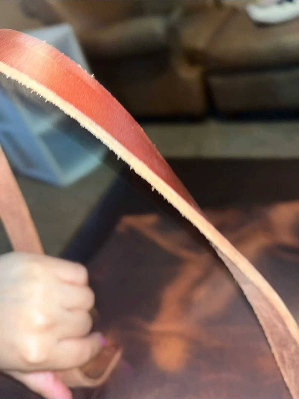 Autumn harvest Brown Leather Tote Bag from KMM and co